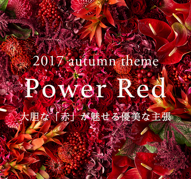 2017 autumn theme「Power Red」大胆な「赤」が魅せる優美な主張