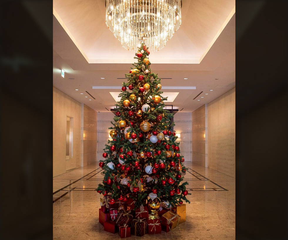 ホテルのクリスマス装飾